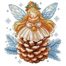 Fiche Point de Croix - Les petites croix de Lucie - Ange de Noël pomme de pin