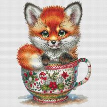 Fiche Point de Croix - Les petites croix de Lucie - Collection tasse Noël Renard