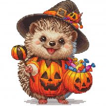 Fiche Point de Croix - Les petites croix de Lucie - Hérisson d’Halloween