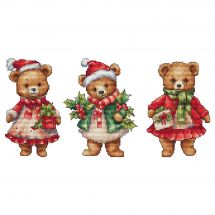 Fiche Point de Croix - Les petites croix de Lucie - Oursons de Noël