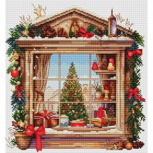 Fiche Point de Croix - Les petites croix de Lucie - Fenêtre de Noël