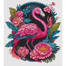 Fiche Point de Croix - Les petites croix de Lucie - Flamant tropical