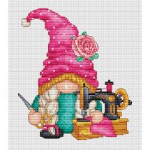 Fiche Point de Croix - Les petites croix de Lucie - Gnome brodeur