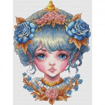 Fiche Point de Croix - Les petites croix de Lucie - Blue princess