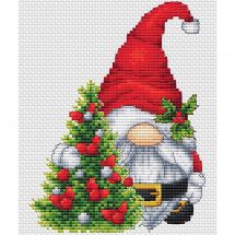 Fiche Point de Croix - Les petites croix de Lucie - Gnome sapin de Noël