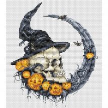 Fiche Point de Croix - Les petites croix de Lucie - Lune d’Halloween