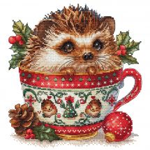 Fiche Point de Croix - Les petites croix de Lucie - Collection tasse Noël Hérisson