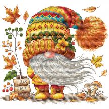 Fiche Point de Croix - Les petites croix de Lucie - Gnome bonjour l’automne