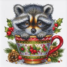 Fiche Point de Croix - Les petites croix de Lucie - Collection tasse Noël raton