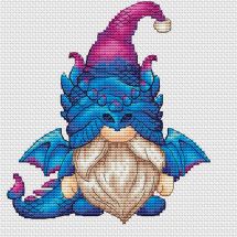 Fiche Point de Croix - Les petites croix de Lucie - Gnome dragon