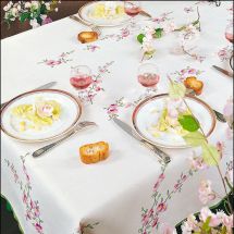 Serviette de table à broder - Margot de Paris - Fleurs de pommiers