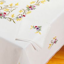 Serviette de table à broder - Margot de Paris - Anémones