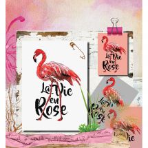 Fiche Point de Croix - Isabelle Haccourt Vautier - Flamingo rose