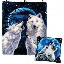 Pack loisirs créatifs - Vervaco - Ensemble Lune et loups