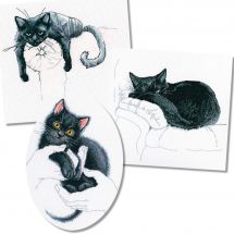 Pack loisirs créatifs - RTO - Ensemble chats noirs
