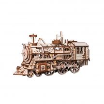 Puzzle Mécanique 3D Bois - ROKR - Locomotive