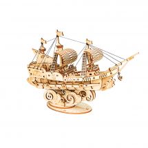 Puzzle 3D Bois - ROKR - Bateau 3 voiles