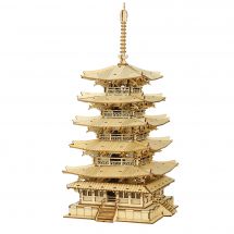 Puzzle 3D Bois - ROKR - Pagode à Cinq Etages 