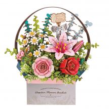 Puzzle 3D Bois - ROWOOD - Panier de fleurs