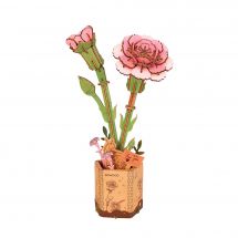 Puzzle 3D Bois - ROWOOD - Œillet rose