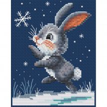 Kit broderie point de croix - RTO - Flocon de neige - Lapin