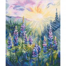 Kit broderie point de croix - RTO - Lupins au soleil