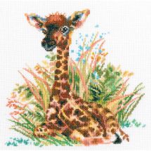 Kit broderie point de croix - RTO - Bébé girafe