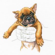 Kit broderie point de croix - RTO - Petit bouledogue