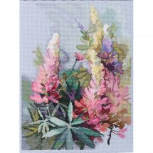 Kit broderie point de croix - RTO - Lupins