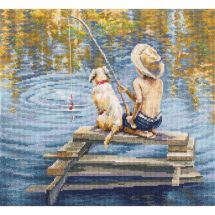 Kit broderie point de croix - RTO - Parti pêcher