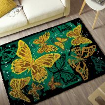 Kit de tapis point noué - Smyrnalaine - Papillon stellaire