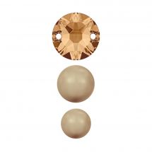 Perles et sequins - Rowan - Paquet de 35 perles Swarovski - Gold Selection