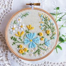 Kit de broderie sur tambour - Tamar Nahir Yanai - Jardin fleuri