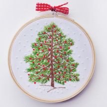 Kit de broderie sur tambour - Tamar Nahir Yanai - Arbre de Noël