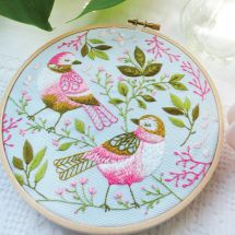 Kit de broderie sur tambour - Tamar Nahir Yanai - Oiseaux amoureux