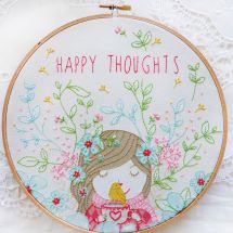 Kit de broderie sur tambour - Tamar Nahir Yanai - Pensées positives