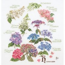 Kit point de croix - Thea Gouverneur - Hortensias