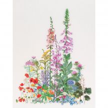 Kit point de croix - Thea Gouverneur - Fleurs sauvages - Lin