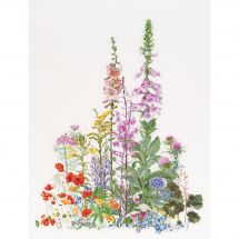 Kit point de croix - Thea Gouverneur - Fleurs sauvages - Aïda blanche