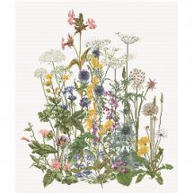 Kit broderie point de croix - Thea Gouverneur - Fleurs du jardin