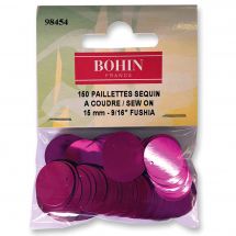Perles et sequins - Bohin - Paillettes sequin 15 mm - Rose