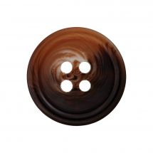Boutons 4 trous - Union Knopf by Prym - Lot de 4 boutons polyester - 15 mm brun moyen