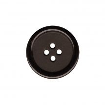 Boutons 4 trous - Union Knopf by Prym - Lot de 4 boutons polyester - 15 mm noir