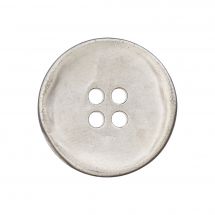 Boutons 4 trous - Union Knopf by Prym - Lot de 3 boutons métal - 15 mm argent mat