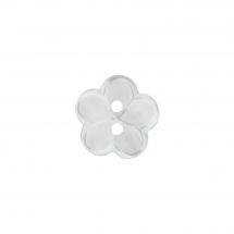 Boutons 2 trous - Union Knopf by Prym - Lot de 4 boutons - 12 mm blanc fleur