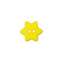 Boutons 2 trous - Union Knopf by Prym - Lot de 4 boutons - 15 mm étoile jaune