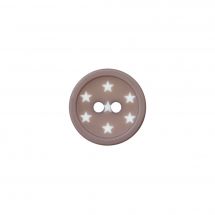 Boutons 2 trous - Union Knopf by Prym - Lot de 3 boutons - 15 mm gris étoiles blanches