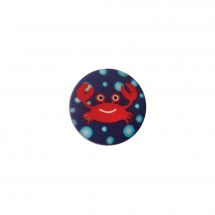Boutons à queue - Union Knopf by Prym - Lot de 3 boutons  - 12 mm bleu marine / crabe