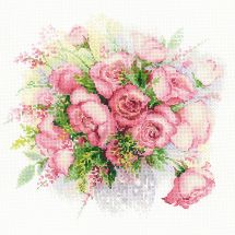 Kit point de croix - Riolis - Aquarelle de roses