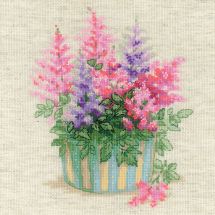 Kit broderie point de croix - Riolis - Astilbe